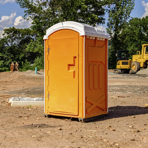 can i customize the exterior of the porta potties with my event logo or branding in Adena